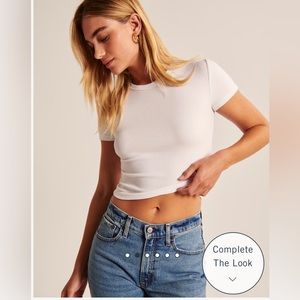 NWT Abercrombie and Fitch “Essential Rib Baby Tee”